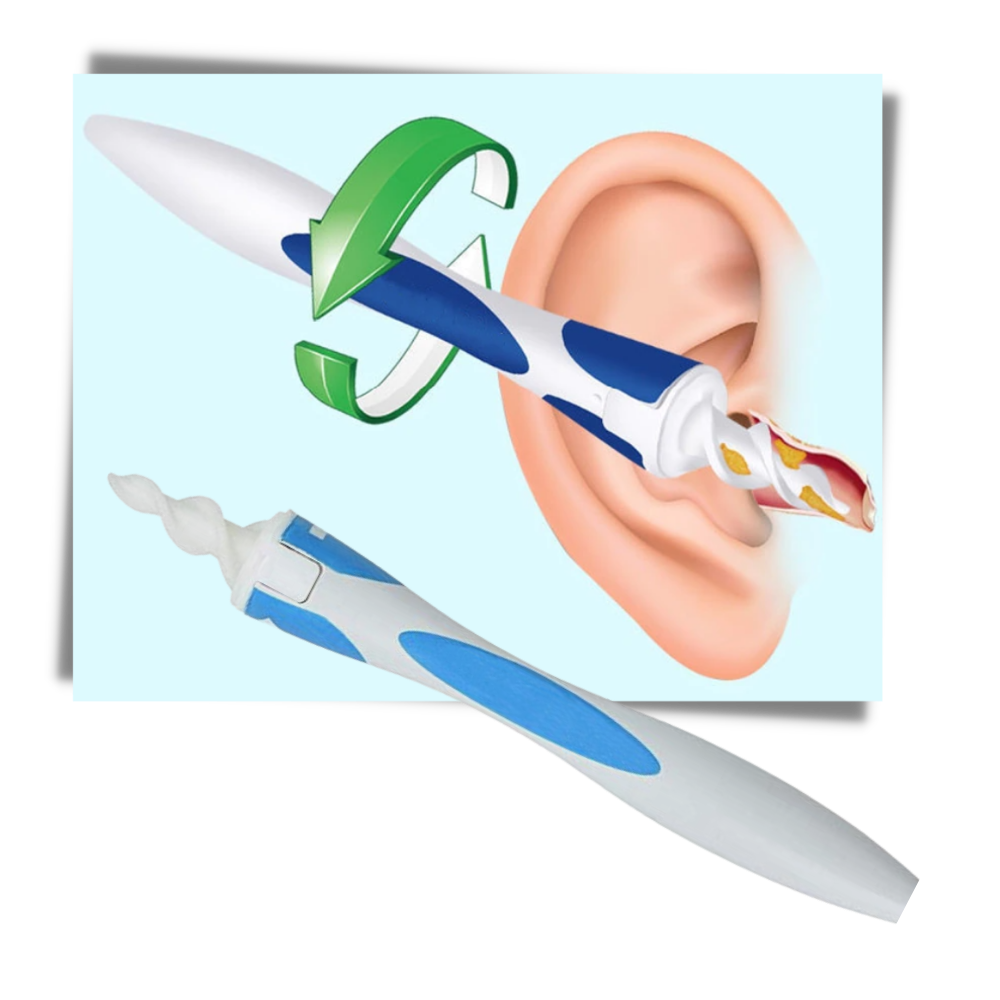 Cure oreilles en silicone spirale  - Nettoyage efficace - Ozerty