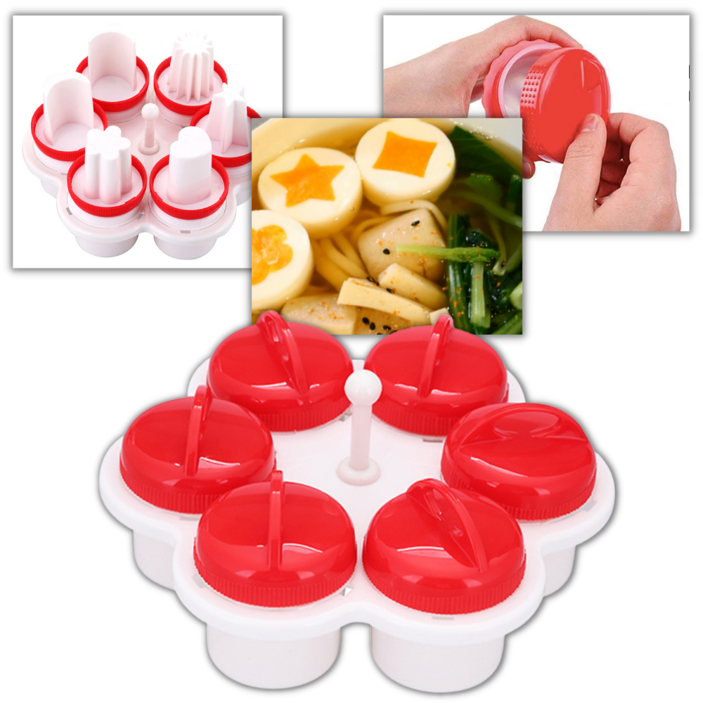 6-Pack Fancy Shape Egg Cooker Set │ Egg Cooker - 