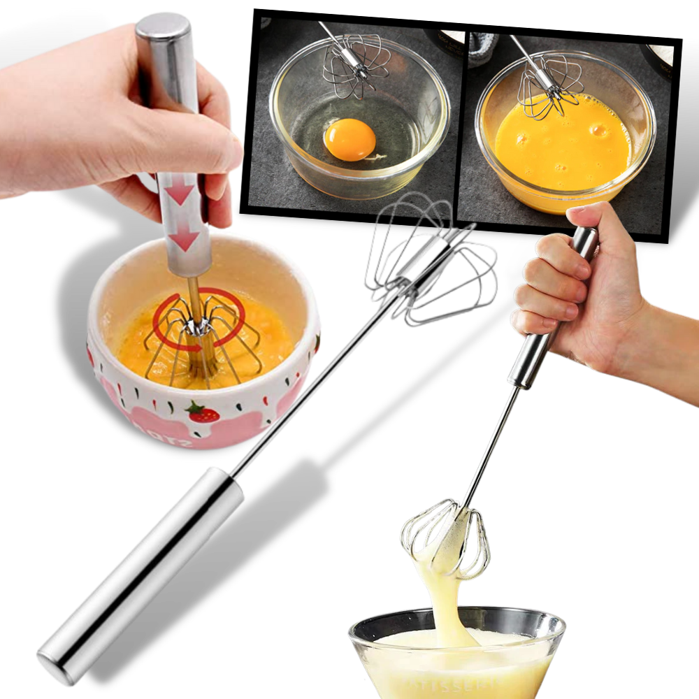 Semi-automatic whisk - Handpush Egg Mixer - Semi-Automatic Egg Beater - 