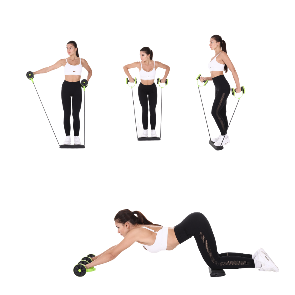 Bauchrollen mit Widerstandsbändern - Komplettes Workout - Ozerty