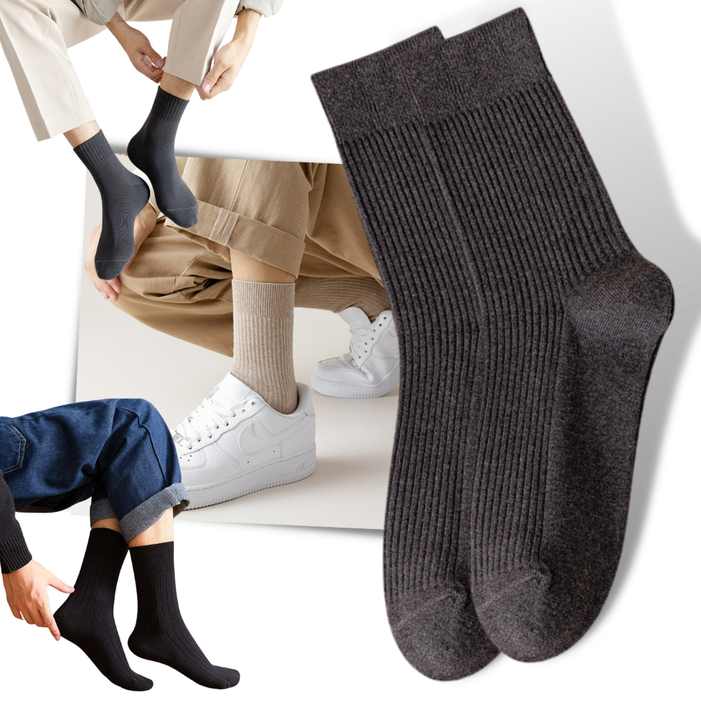 Chaussettes côtelées pour hommes (2 paires) - Ozerty