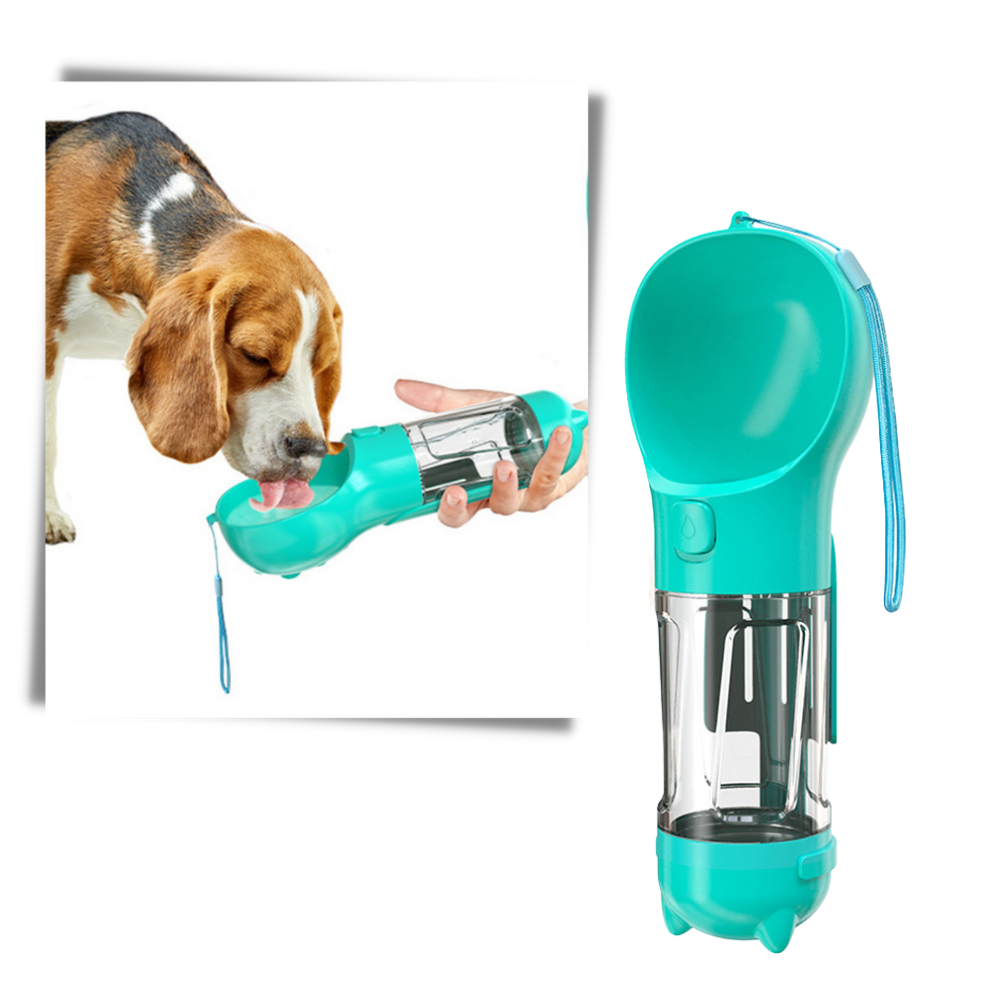 Portable Pet Feeder & Water Bottle - Easy Operation - 