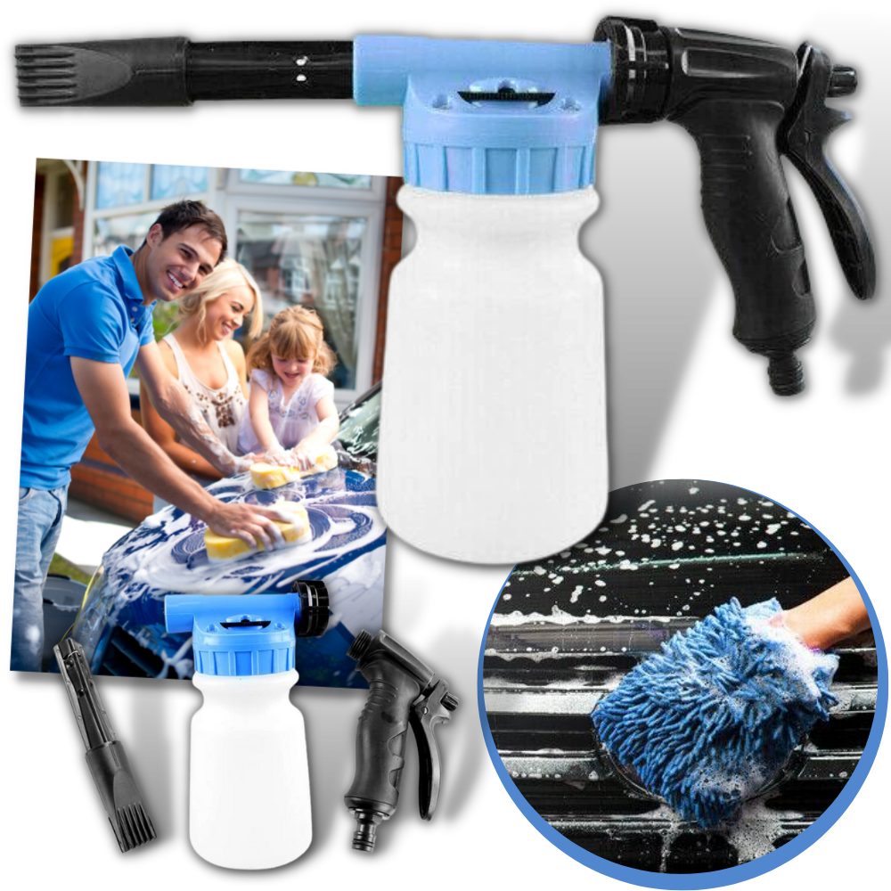 Car Washer Sprayer - Foam Blaster Hose Nozzle Spray Gun Kit - Foam Spraying Gun Kit for Car Wash - 