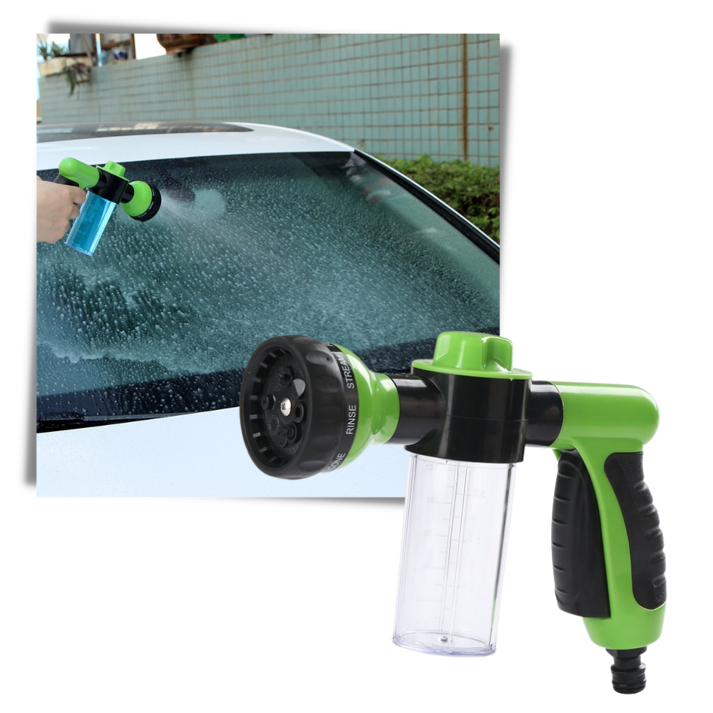 Pistolet de lavage de voiture haute pression avec distributeur de savon - Facilite le nettoyage - Ozerty