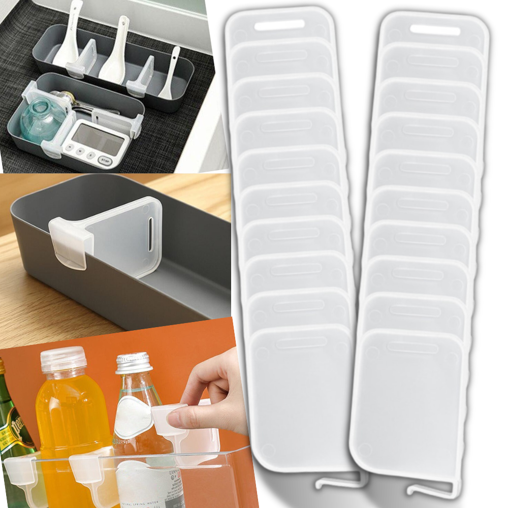 20-pack förlängningsbar kylskåpsdelare - delare spjäla pack - kylskåpsförvaring hylla del - Ozerty