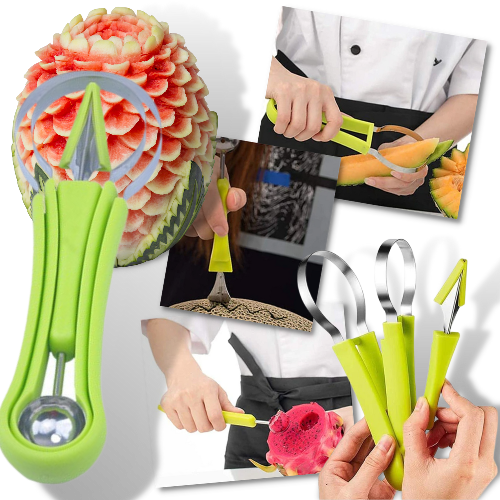 Fruit Slicer Set - Fruit Platter Knifes - Fruit Carving and Slicing Tool Set - 