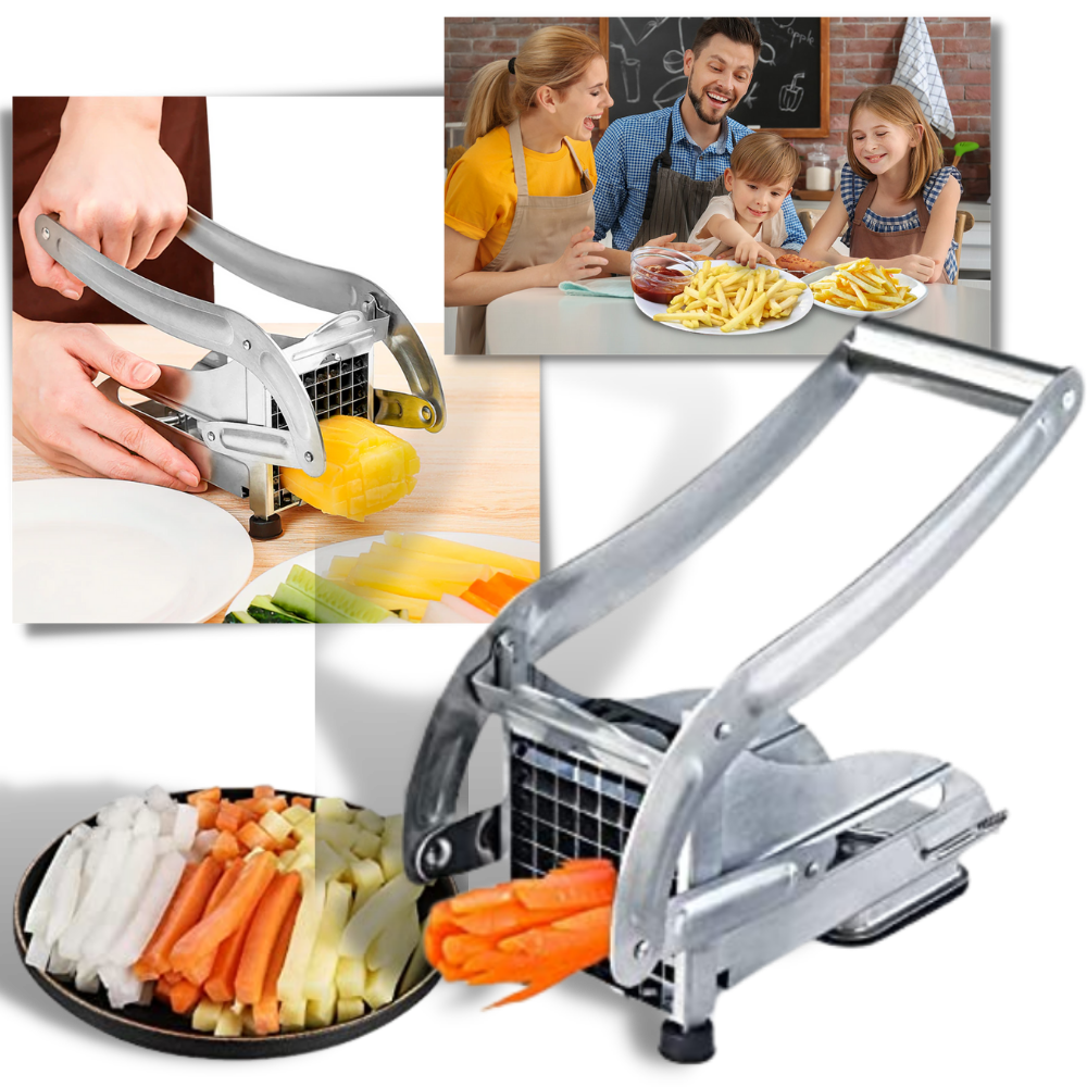 French Fry Cutter Manual Cutter Stainless Steel French Fries Slicer Potato  Maker Meat Chopper Dicer Cutting Machine Cooking Tool