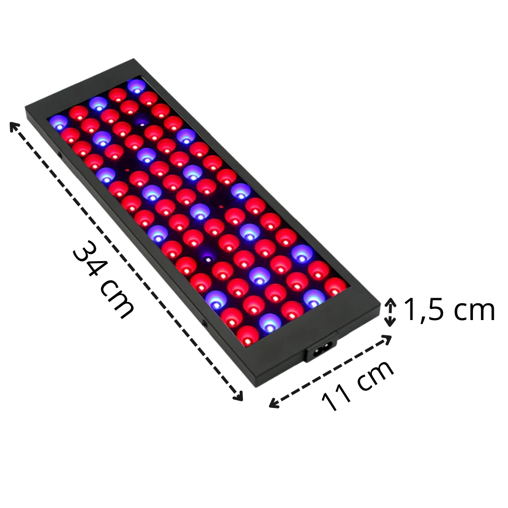 Full Spectrum hanging LED Grow Lamp - Dimensions - Ozerty