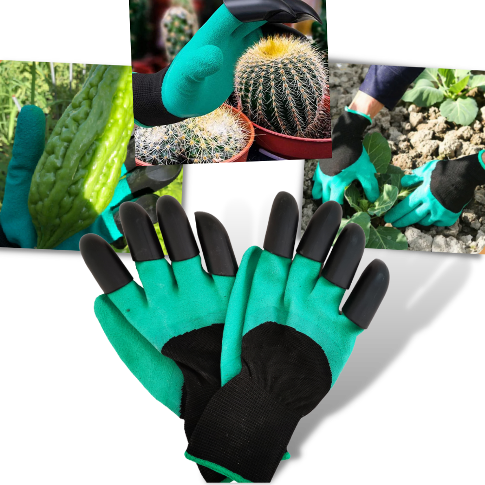 versatile gardening gloves | gardening gloves with plastic claws | plastic tips rubber garden gloves - Ozerty