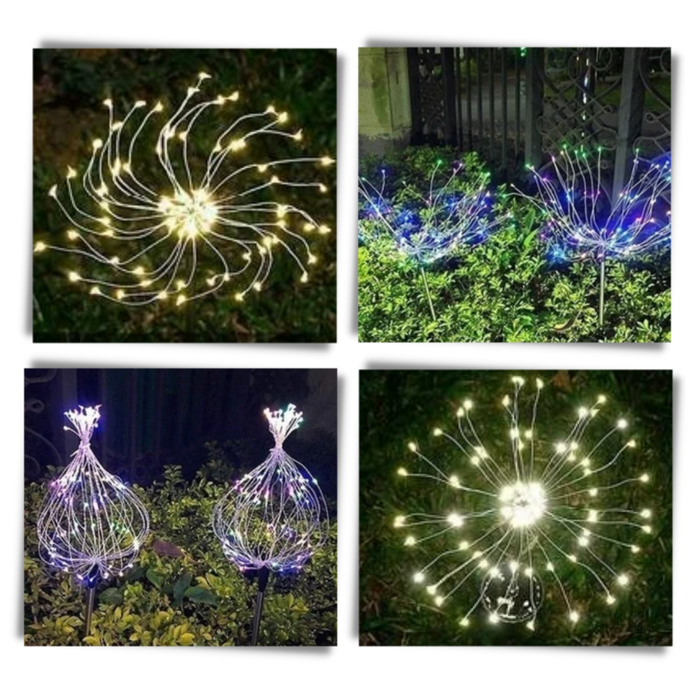 Lumières en forme de feux d'artifice électriques pour le jardin - Projet de bricolage parfait - Ozerty