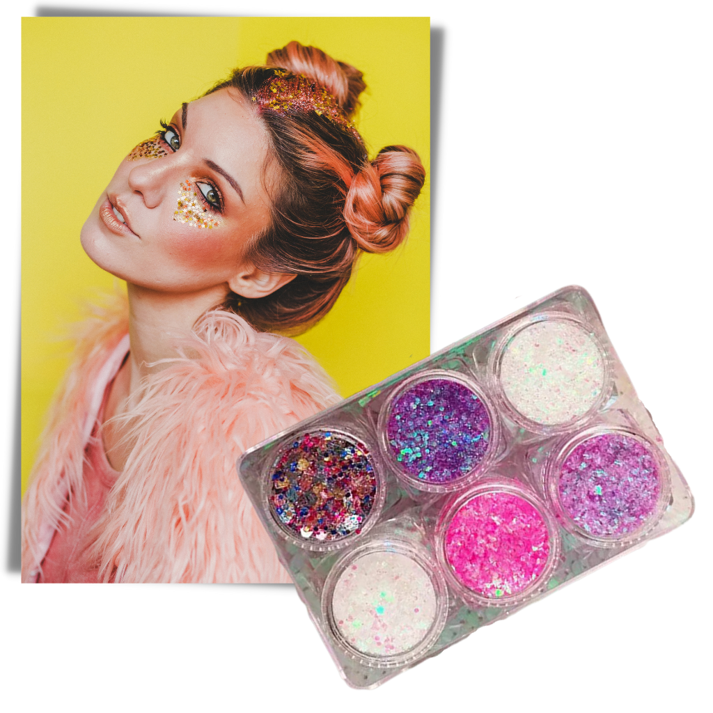 Face and Body Glitter Set - Different Design Options - 