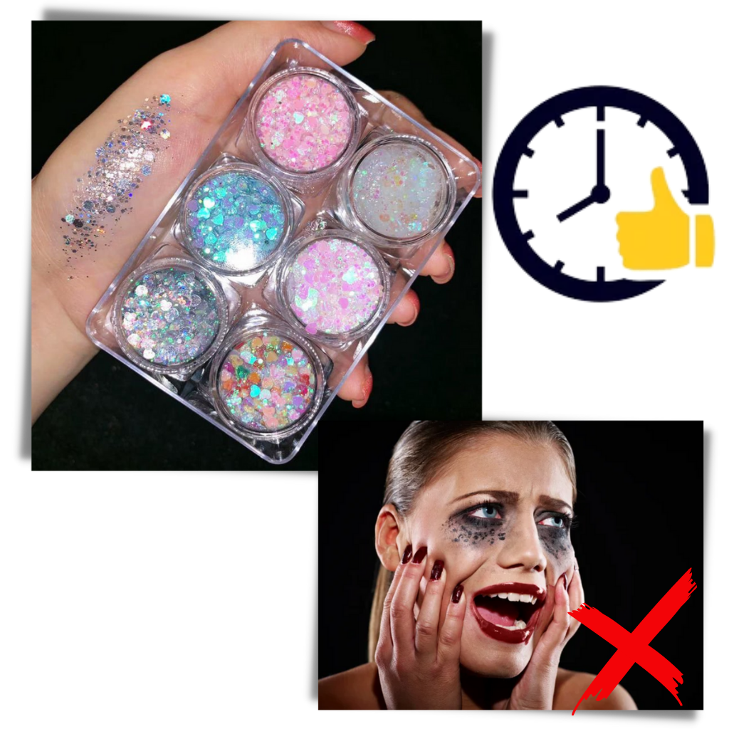Face and Body Glitter Set - Long-Lasting - 