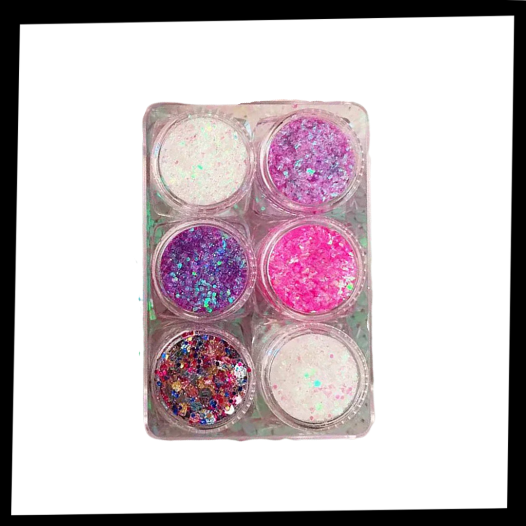 Set de paillettes pour le visage et le corps - Contenu du produit - Ozerty