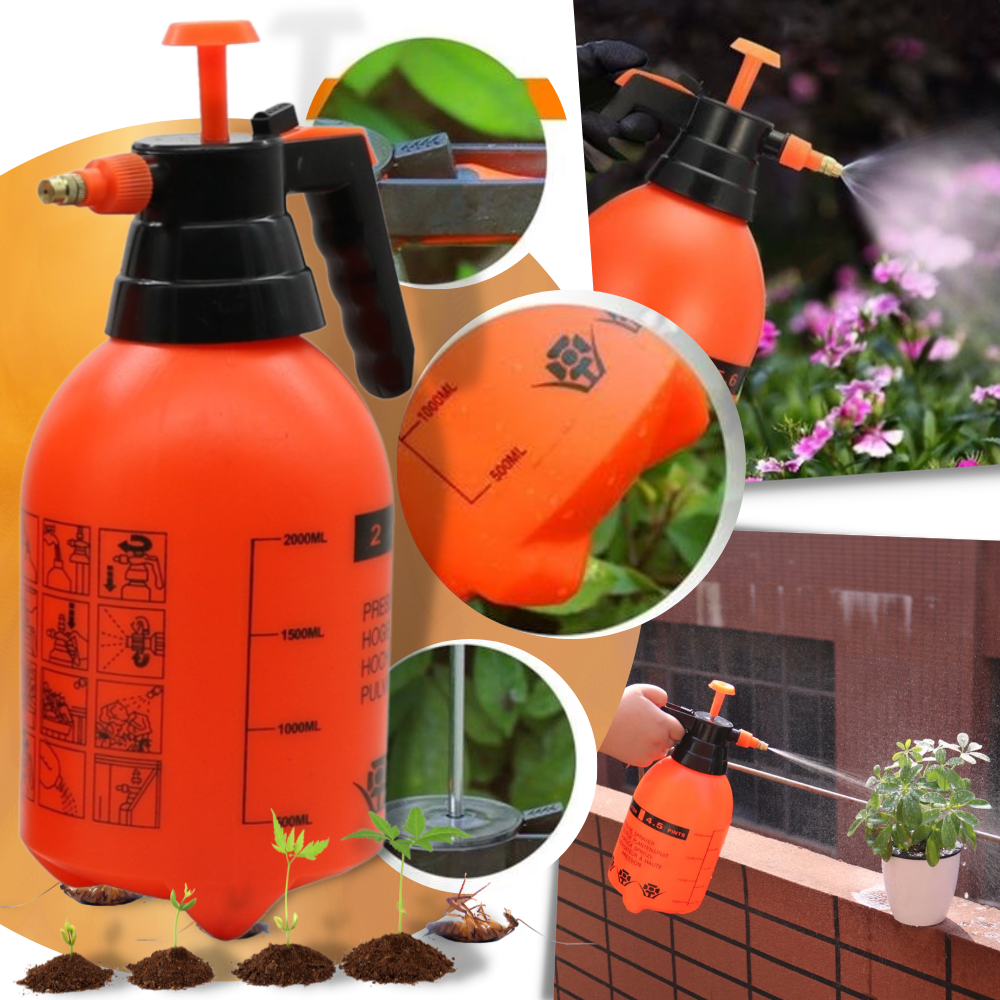 Hand Pressure Sprayer - Green Grass Lawn Spray & Lawn Liquid - Garden Sprayer Pump with Fine Nozzle - 