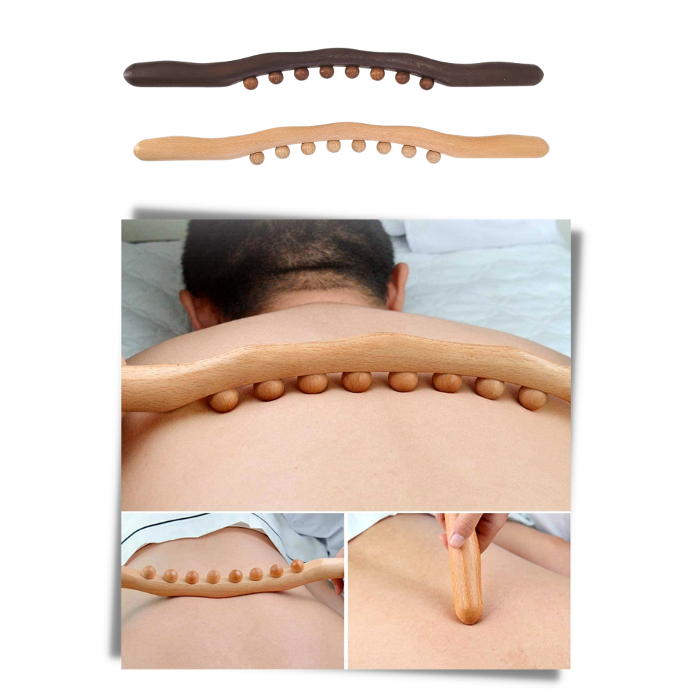 Natural Wood Muscle Massager - Easy To Use - 