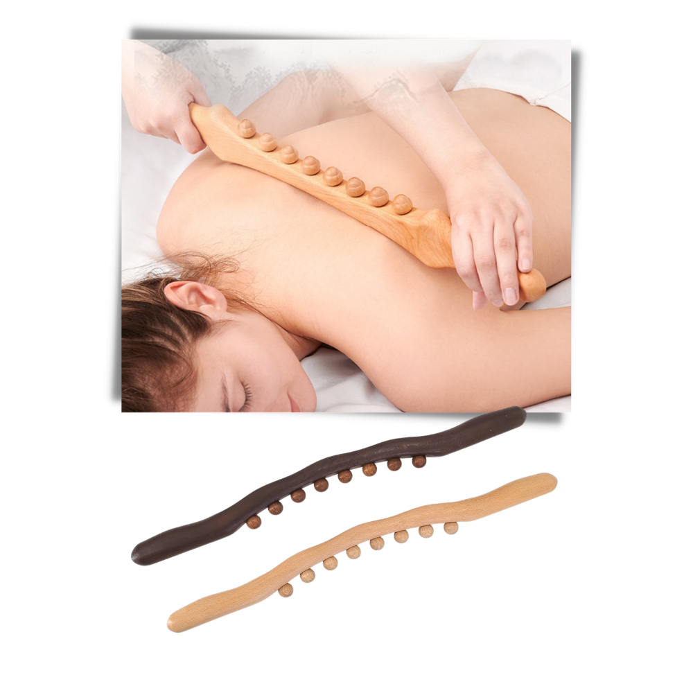 Masseur musculaire en bois naturel - Excellent effet de relaxation musculaire - Ozerty