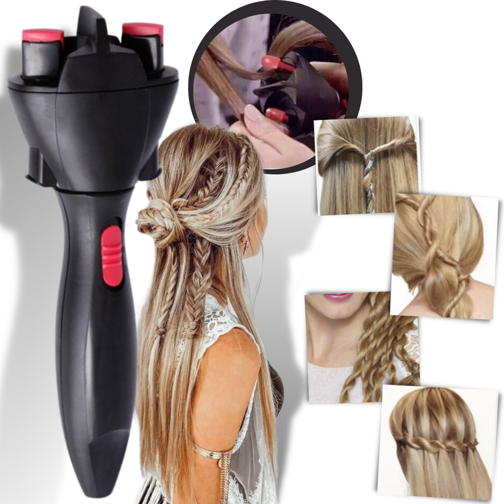Automatisk maskin för hårflätning - Elektrisk hårvridare och flätare - Elektrisk hårflätningsmaskin - Ozerty