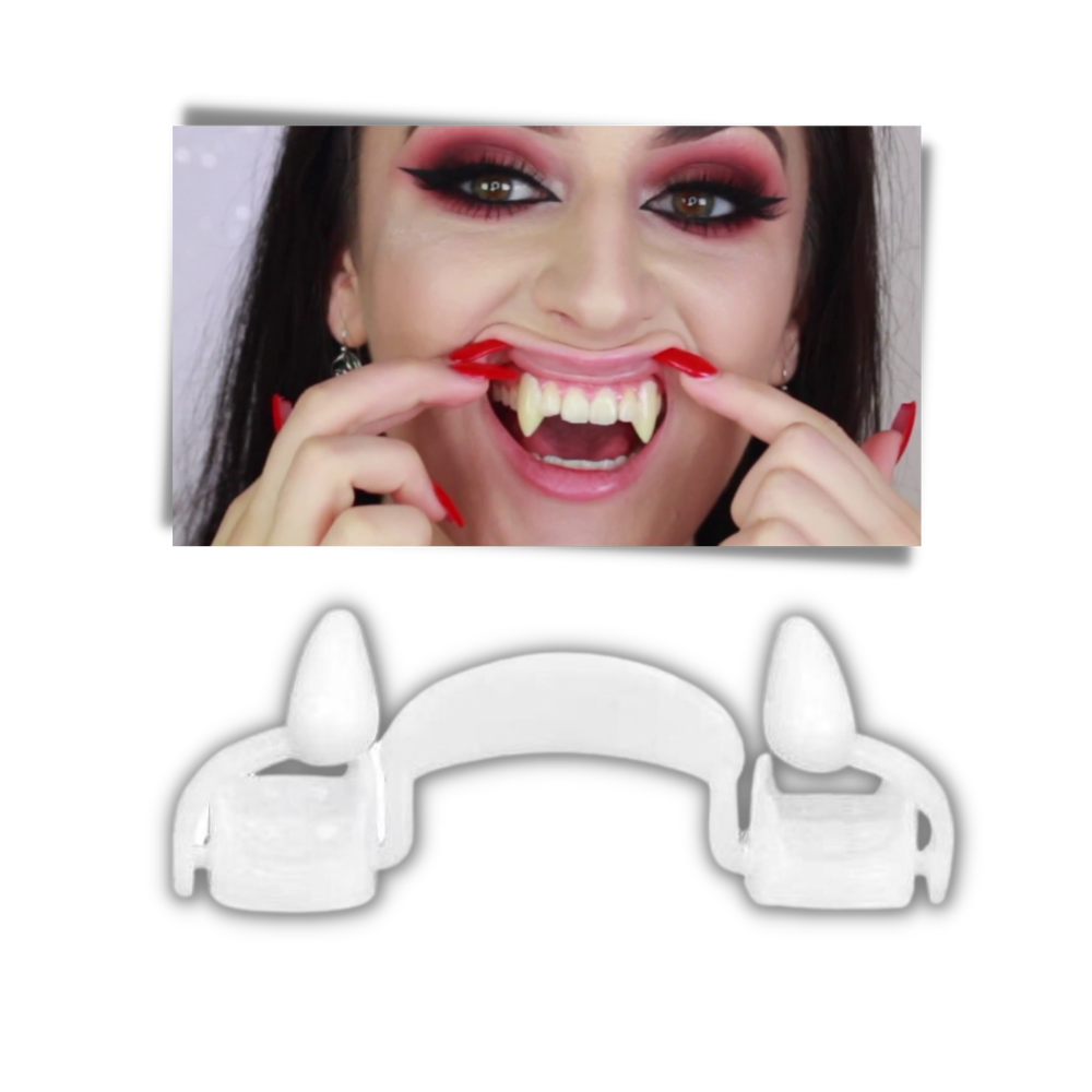 Retractable Vampire Fangs - Easy To Use - 