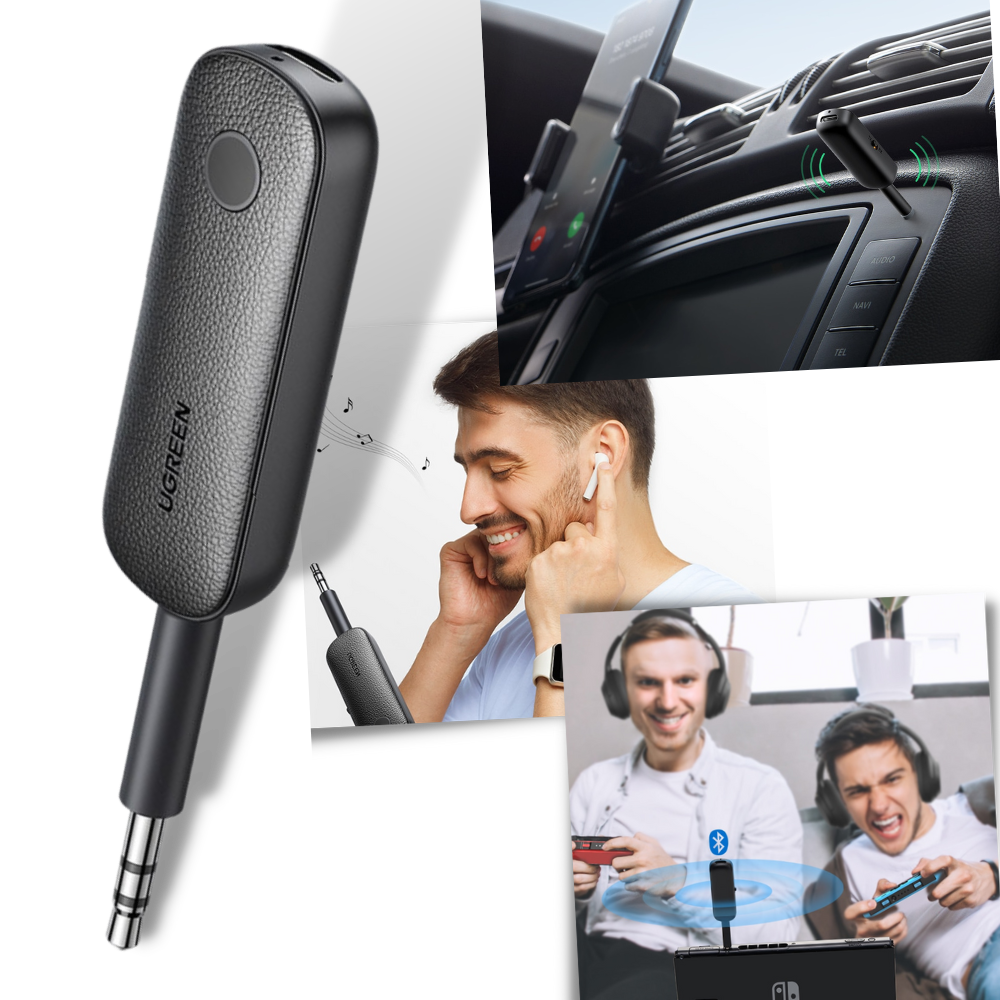 Trasmettitore e ricevitore bluetooth 5.0 | adattatore bluetooth wireless per tv | adattatore audio bluetooth con jack da 3.5 mm - Ozerty