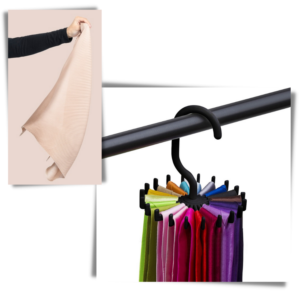360-Degree Rotating Tie Hanger - Easy To Use - 