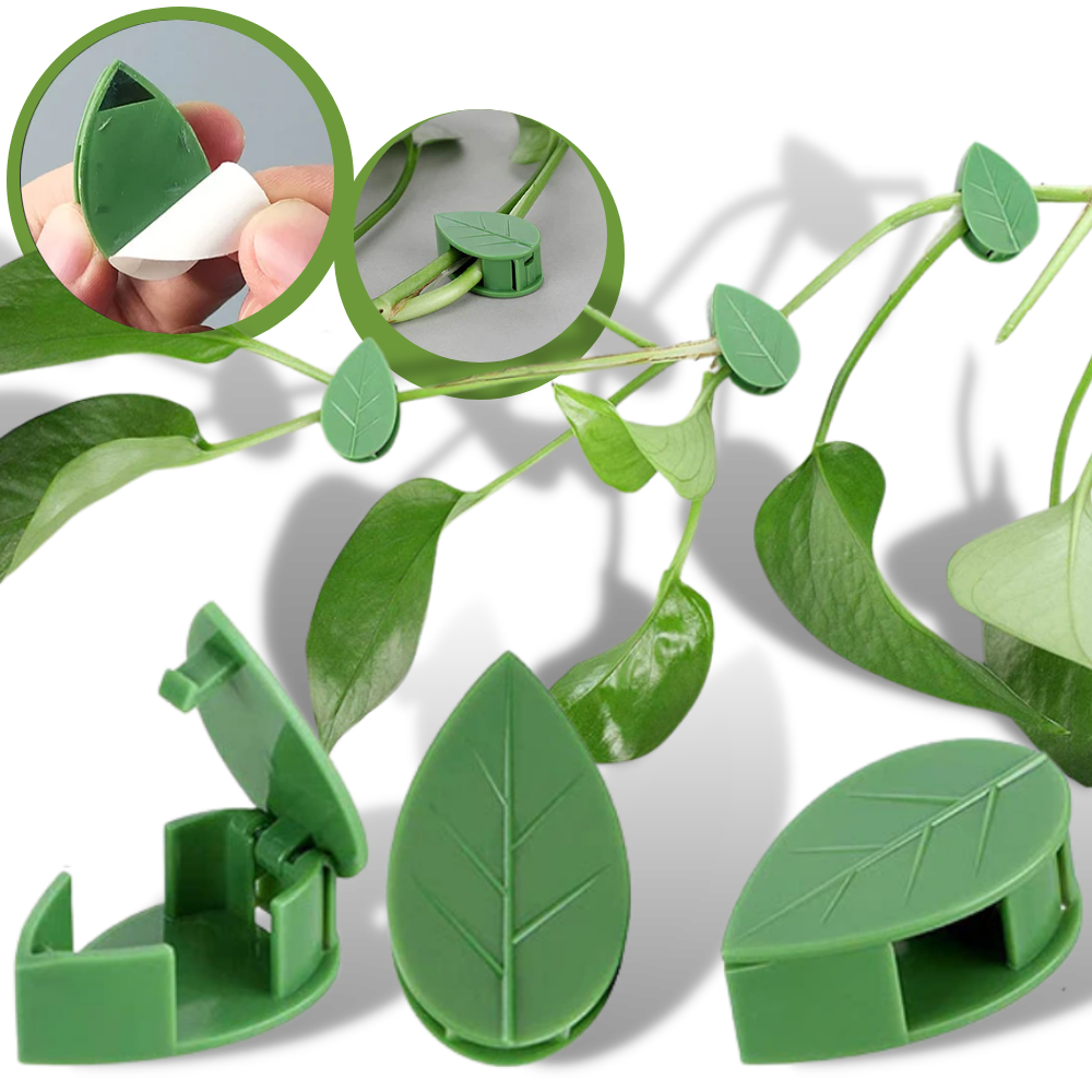 Multifunctional Plant and Cable Clips - 20 pcs Invisible Plain Leaf Clip - Garden Climbing Plants Fixing Clip - 