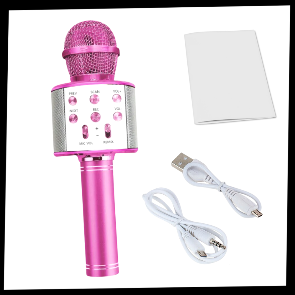 Micrófono de karaoke inalámbrico con bluetooth - Paquete - Ozerty