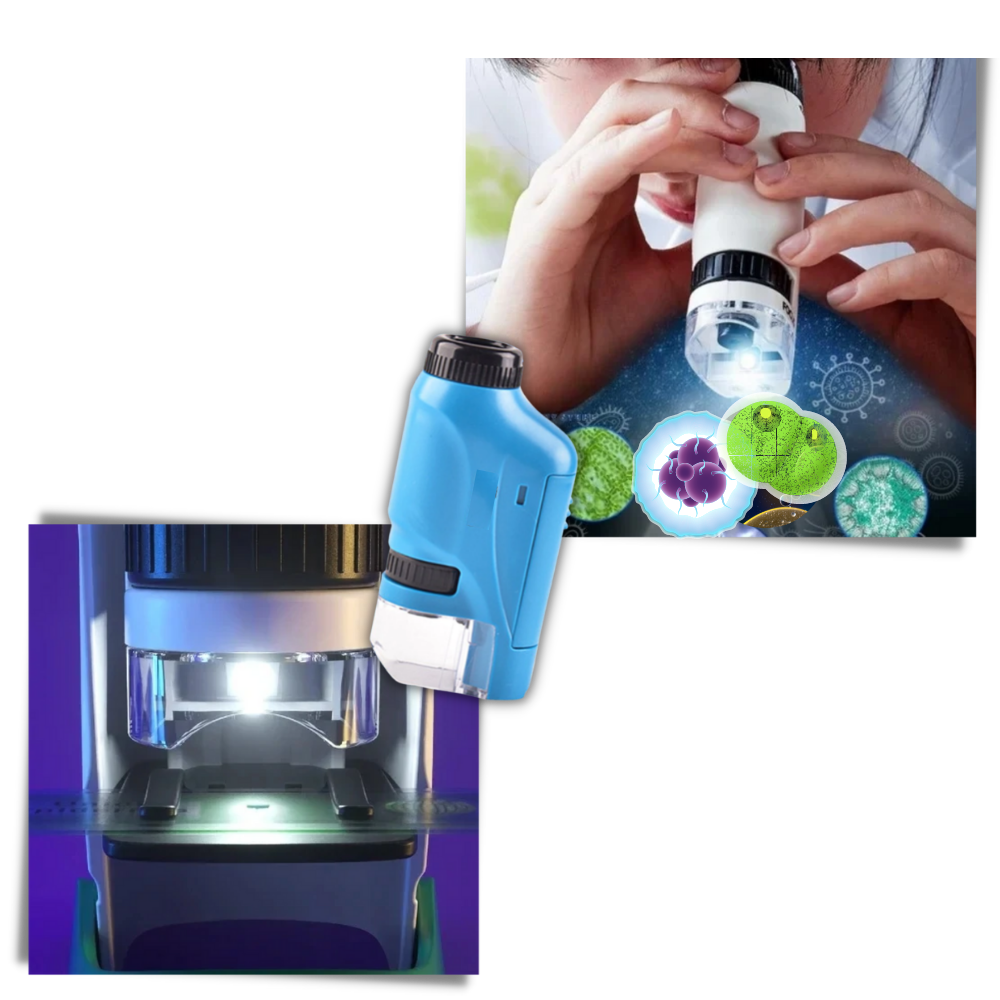 Microscopio de mano para niños - Construcción de calidad - Ozayti