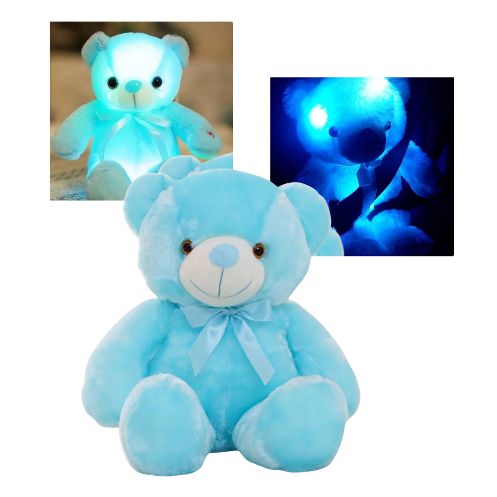 Veilleuse ourson en peluche - Ourson avec une lumière - Ozerty