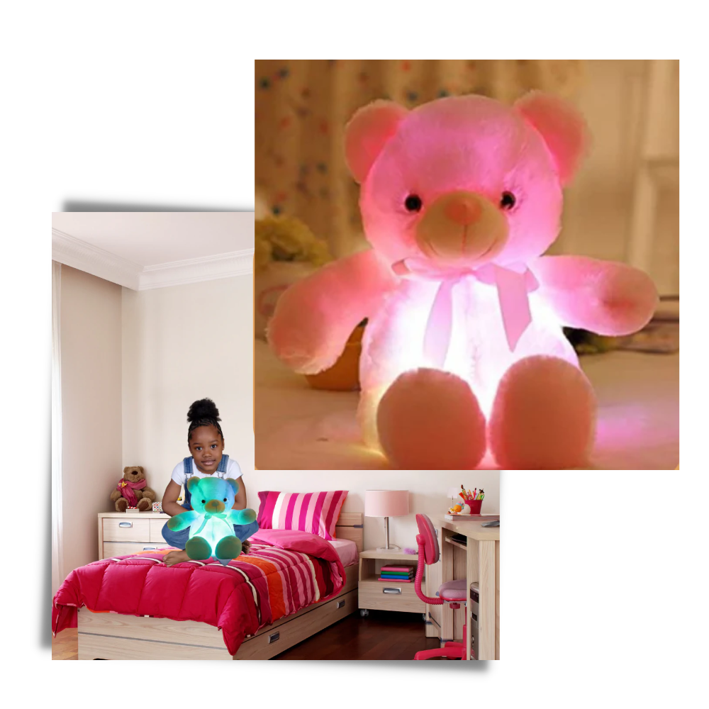 Plush Teddy Bear Night Light - Teddy Bear Night Light - Ozerty