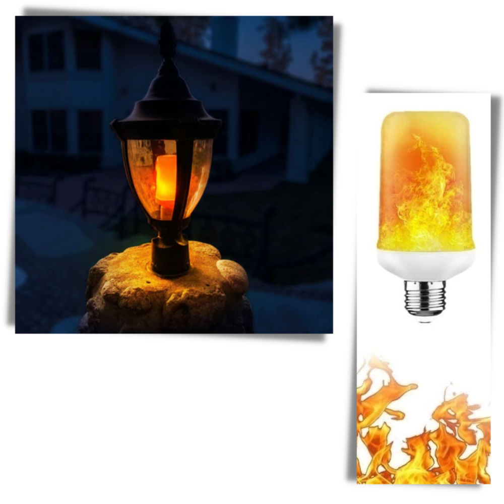 LED Flame Effect Lamp - Unique Aesthetic Design - Ozerty