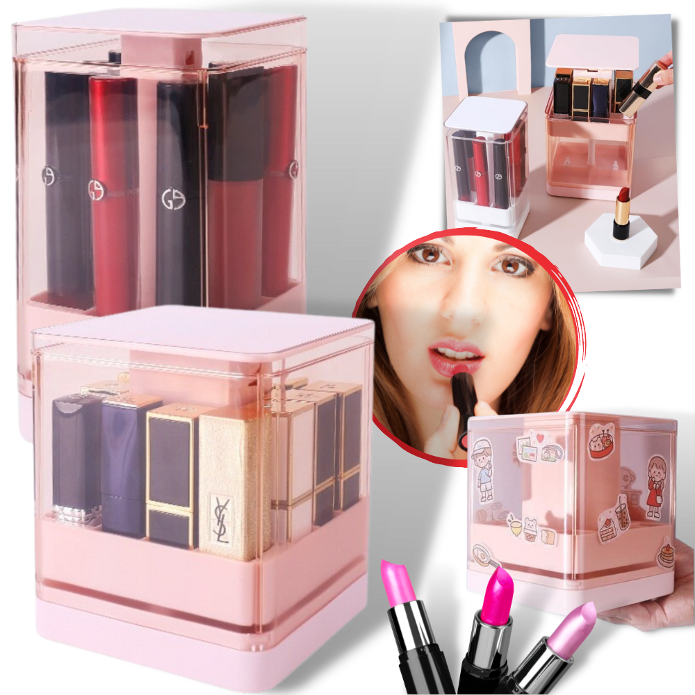 Lipstick Organizer Case - Push-lift Lipstick Holder - Lip Gloss Storage Box -