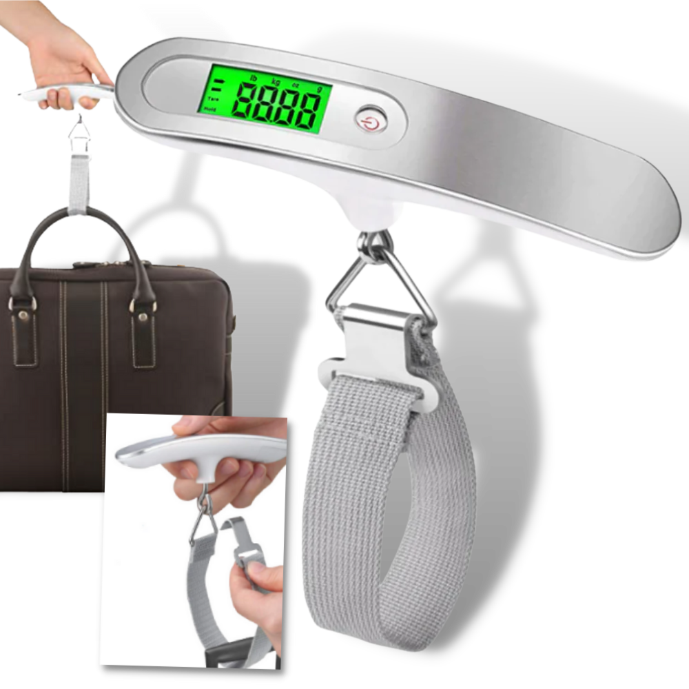 digital luggage scale | electronic weighing scale with strap | electronic scale for suitcase - Ozerty