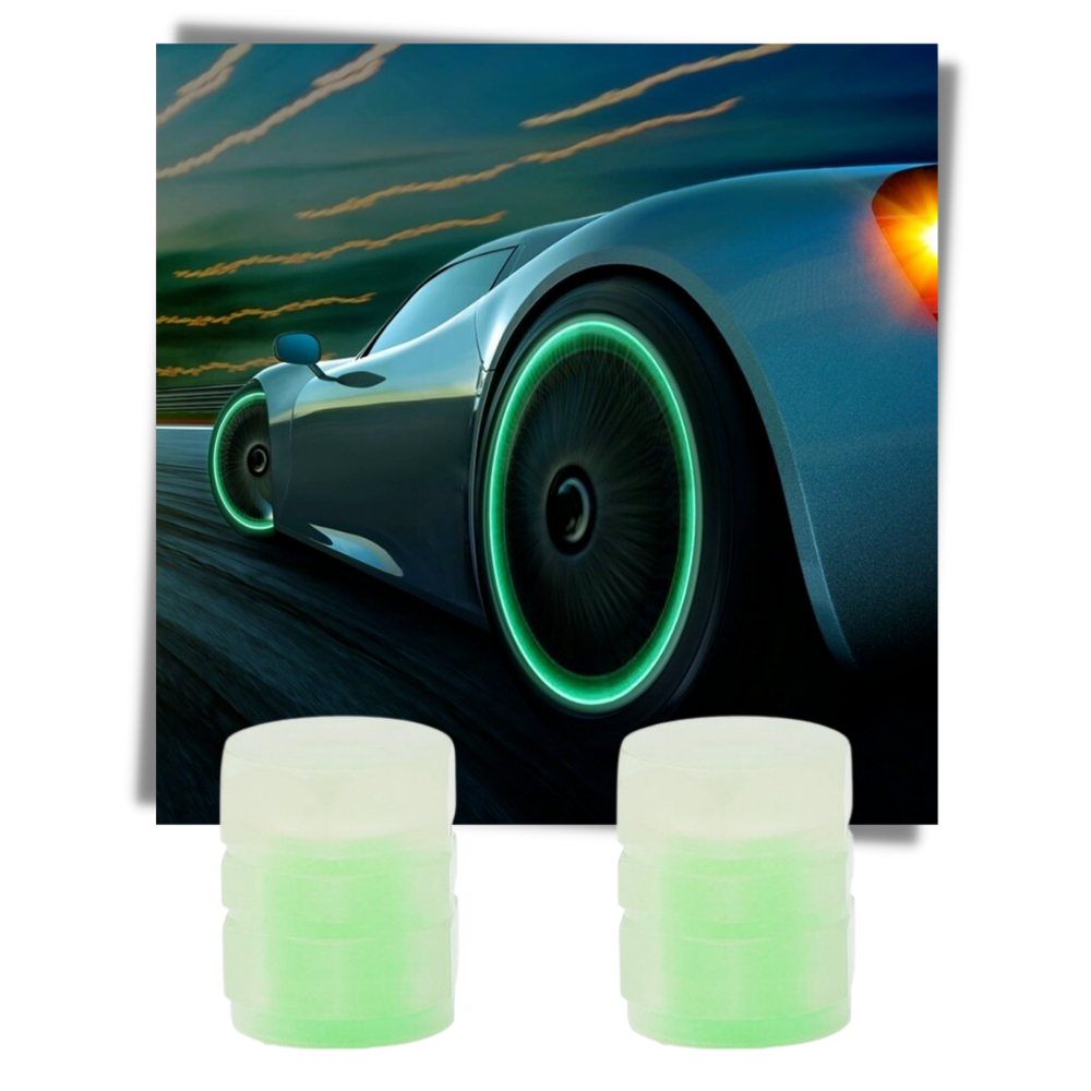 4 pcs Luminous Valve Caps for Cars - Attractive Valve Caps - 