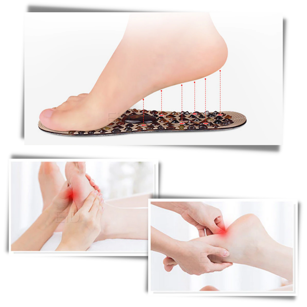 Massaging Insole With Cobble Design - Provides Excellent Pain Relief - Ozerty