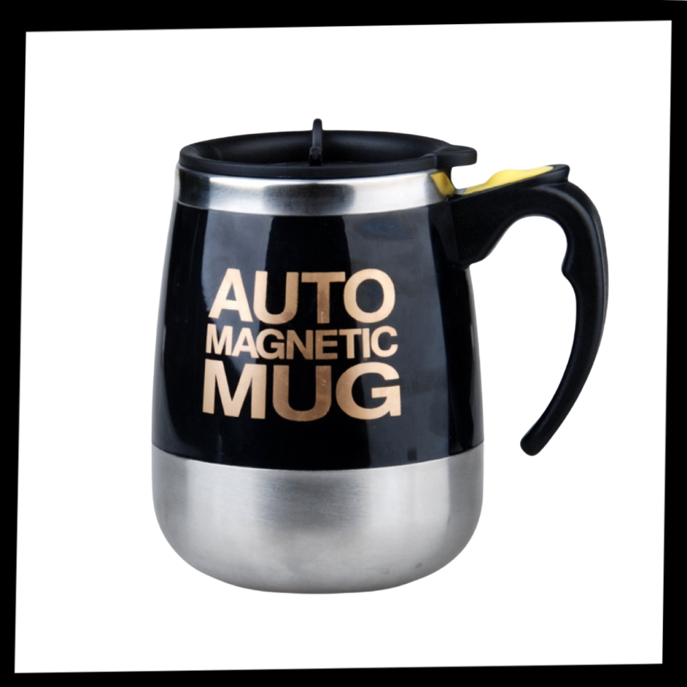 Self Stirring Magnetic Stainless Steel Mug - Package - 