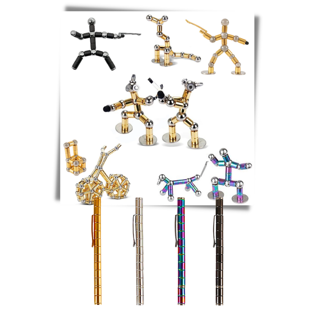 Magnetisk fidgetkuglepen - Multifunktionel - Ozerty