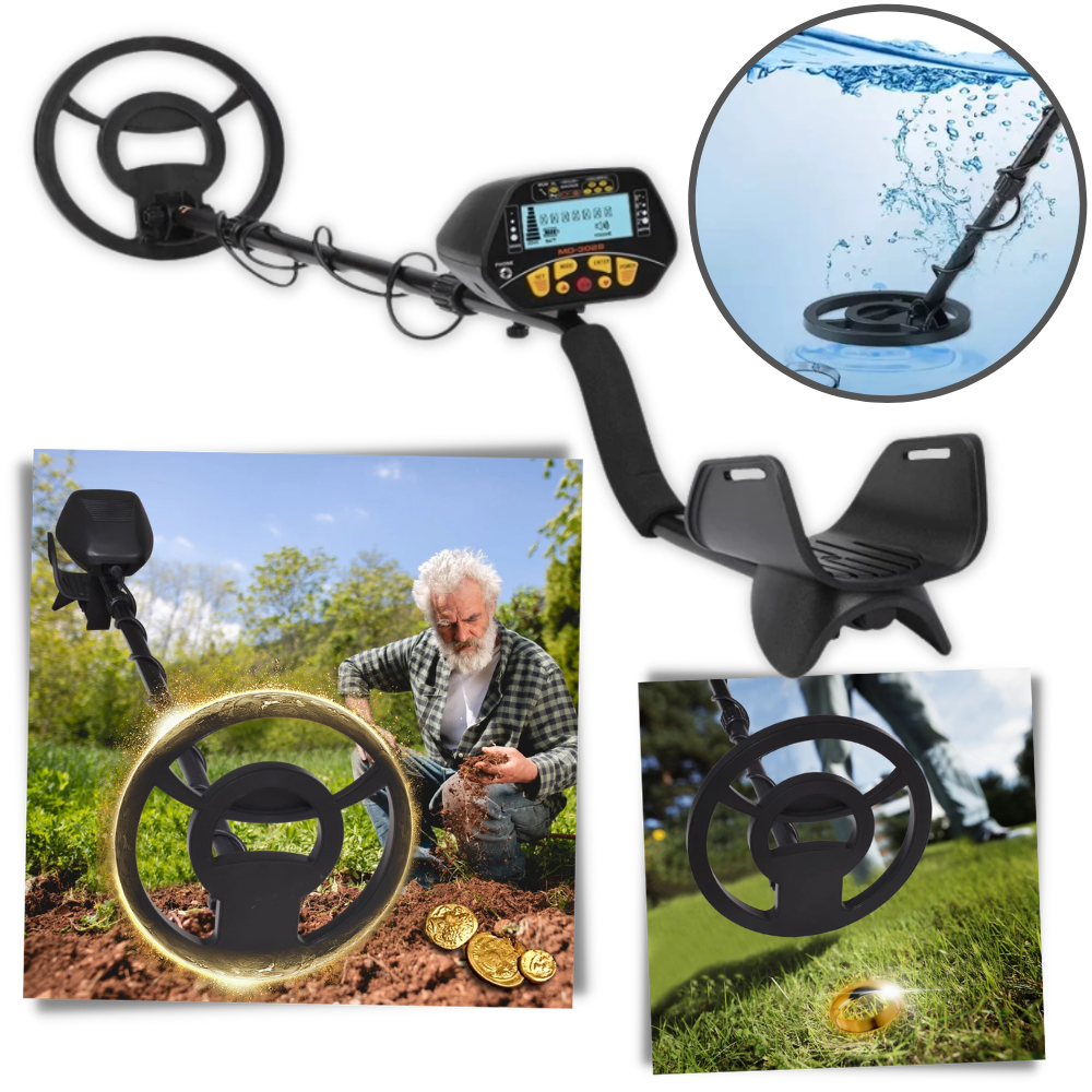 waterproof metal detector | portable lightweight metal detector | digital metal detector with extendable handle - Ozerty