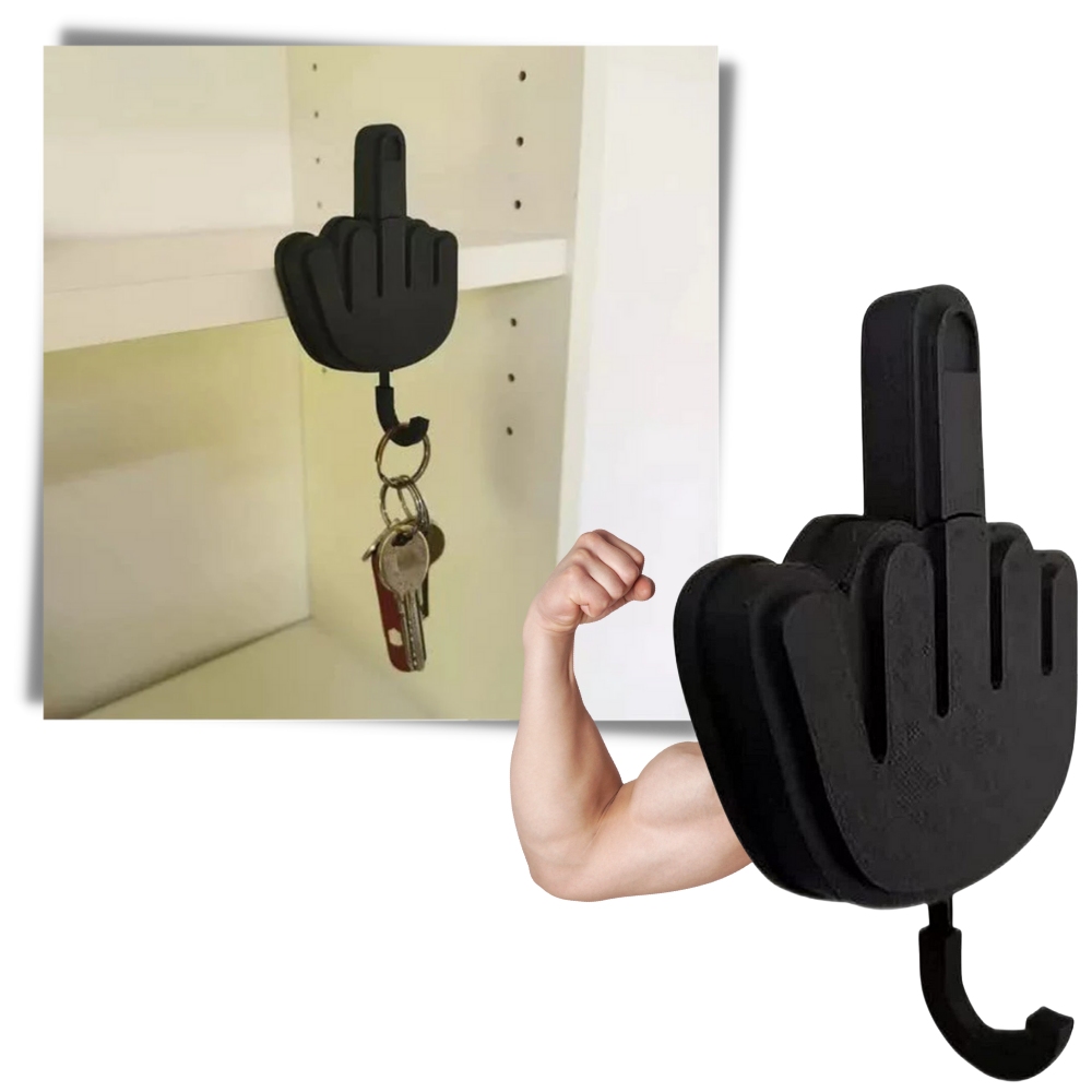 Adhesive Hand Gesture Key Hook - Sturdy Build - 