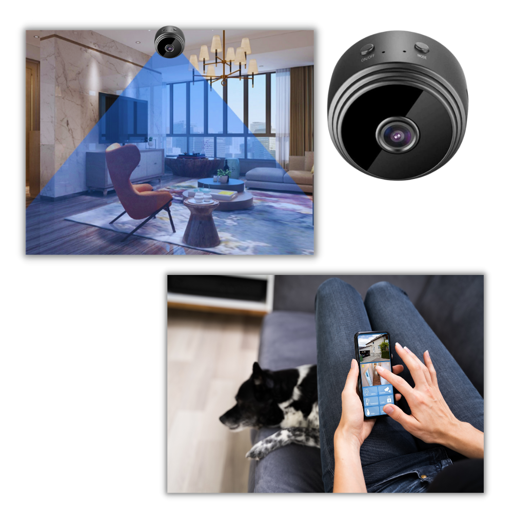 Mini caméra de surveillance sans fil - Connectivité sans fil - Ozerty