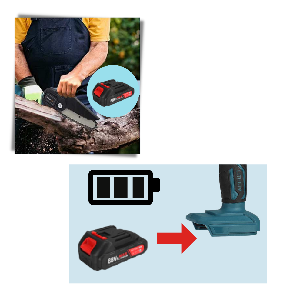 Mini Chainsaw - Rechargeable Battery -