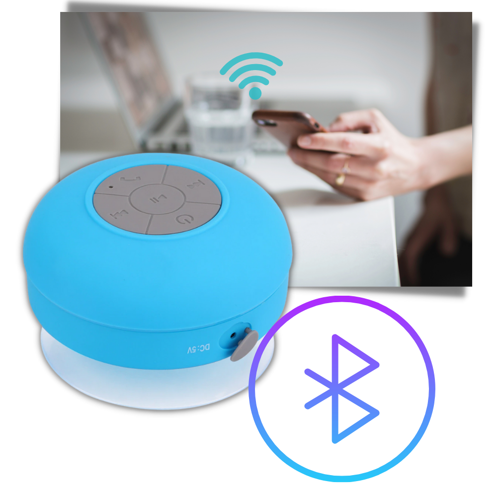 Mini vattentät Bluetooth-högtalare - Bluetooth-parning - Ozerty