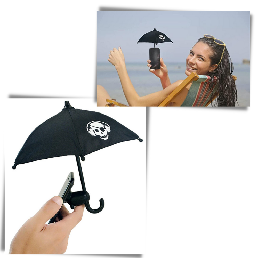 Mini Umbrella Shade for Phone - Portable and Lightweight - Ozerty