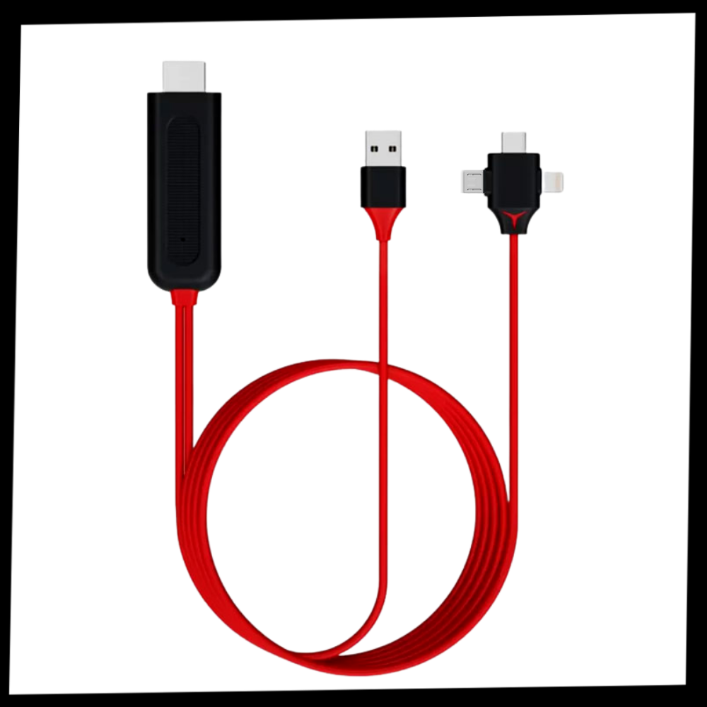 Câble adaptateur HDMI pour téléphones et tablettes - Contenu du produit - Ozerty