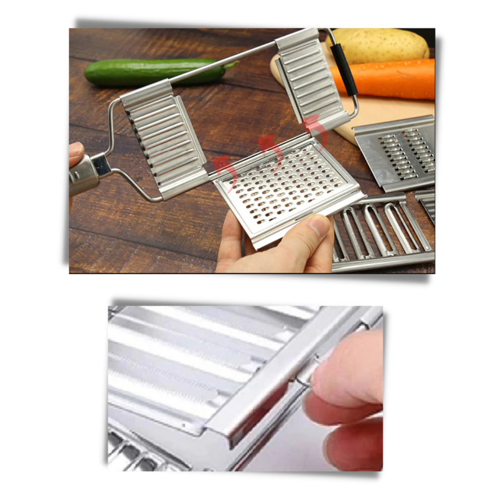 Multipurpose Kitchen Slicer and Grater - Easily Exchange the Blades - 