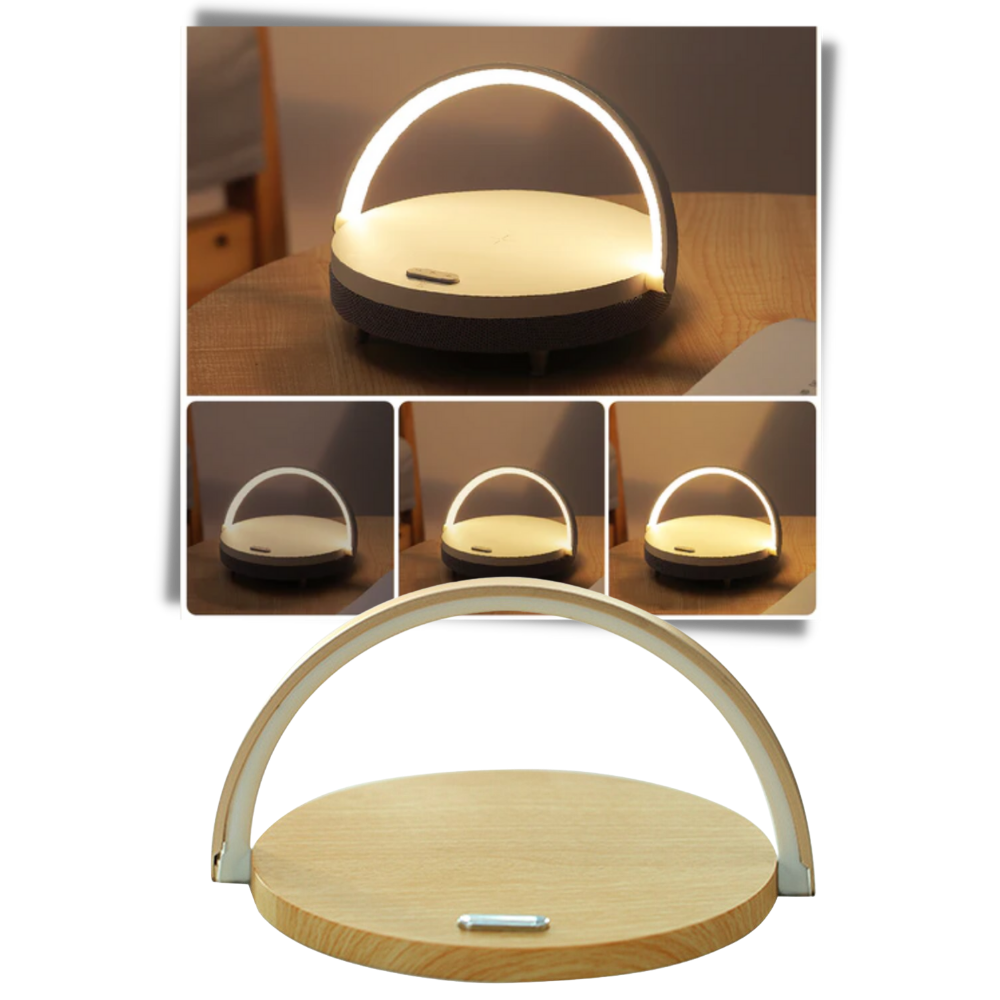 Desk Lamp & Wireless Phone Charger - Multiple Brightness Levels - 