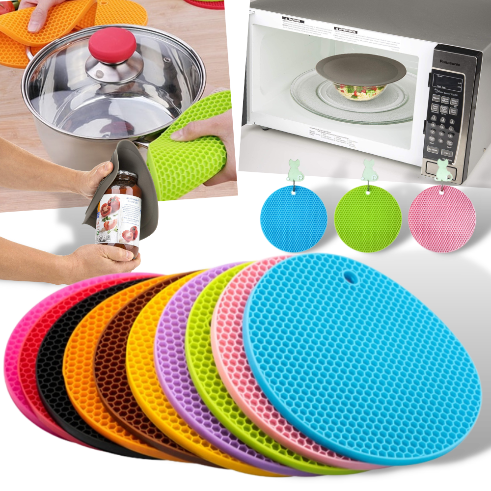 NA Portavasi multiuso in silicone, tappetini in silicone aggiornati per pentole  calde e padelle, resistenti al calore per controsoffitti, tavoli, poggia  cucchiaio e fonduta (2 pezzi, rosa) : : Casa e cucina