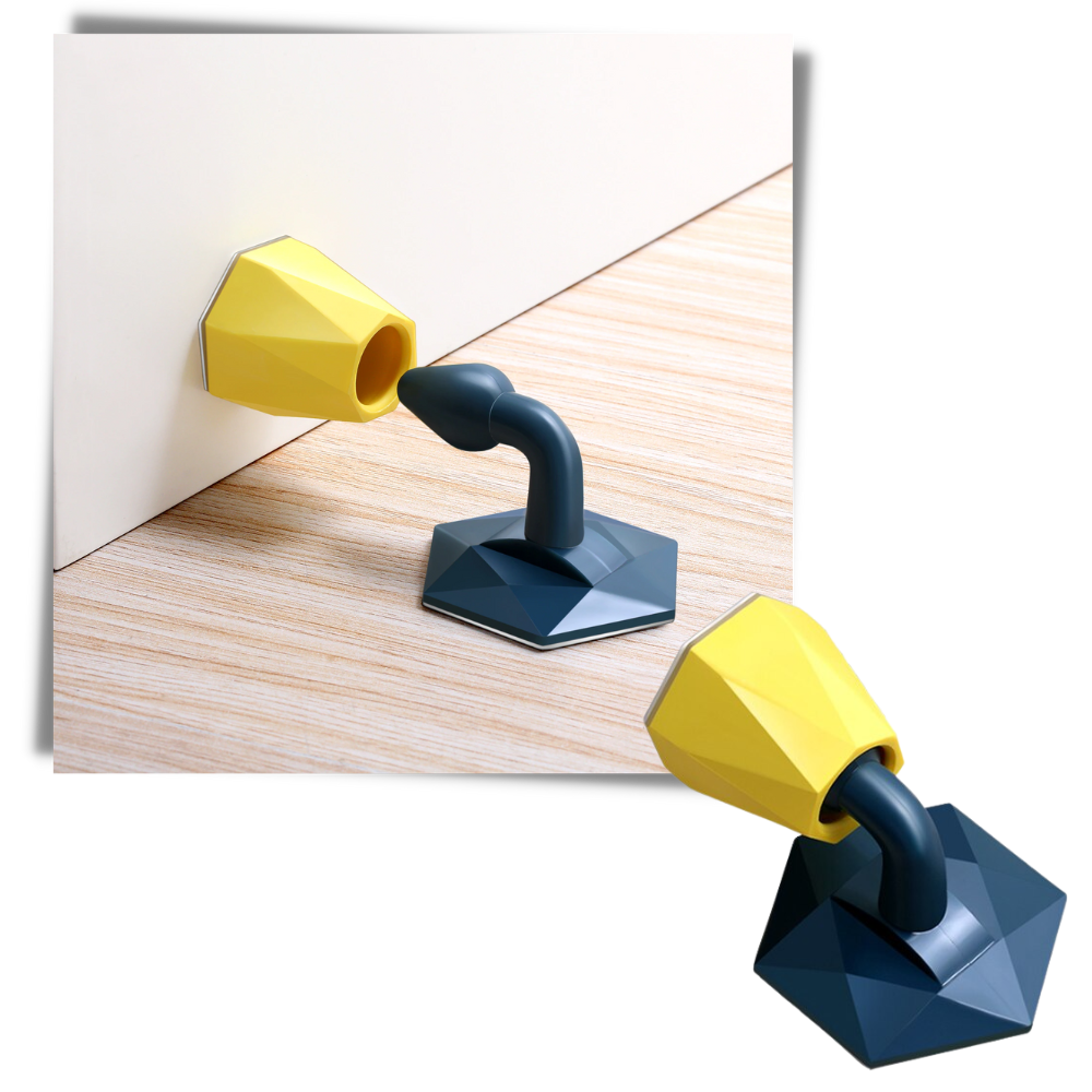 Silicone Door Stopper and Holder - Prevents Damage - 