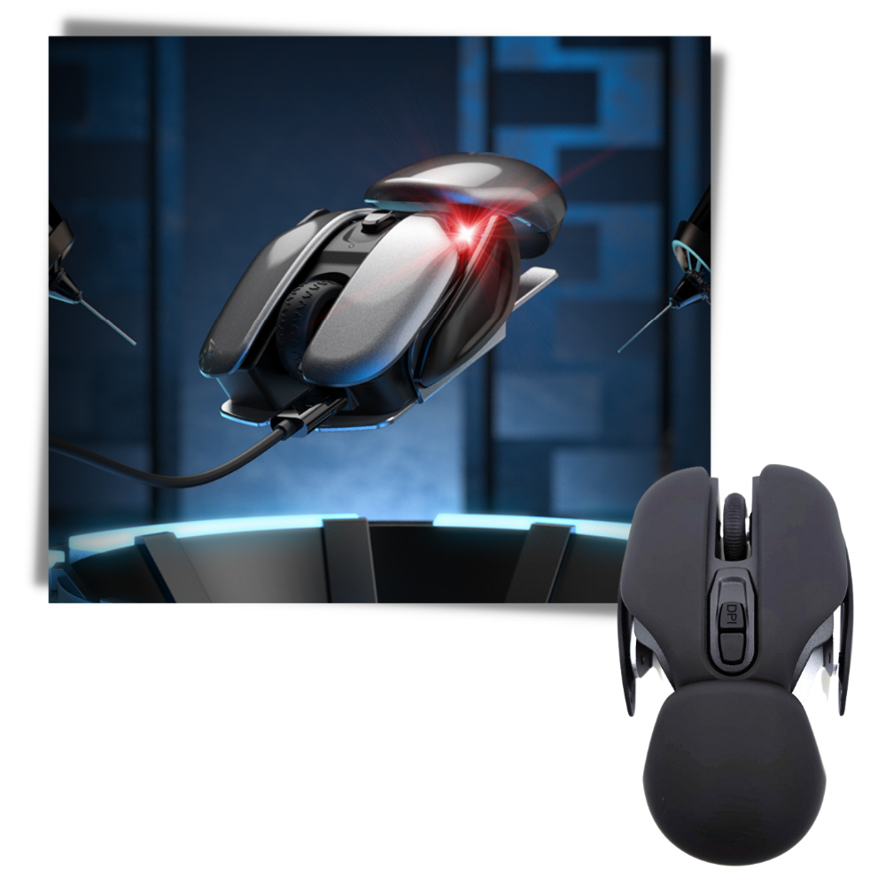 Wireless Ergonomic Gaming Mouse - Durable - 