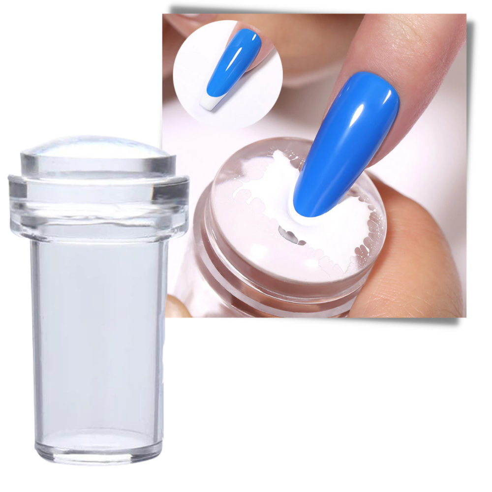 Kit d'estampage en silicone pour nail art avec grattoir - Excellent outil pour le nail art - Ozerty