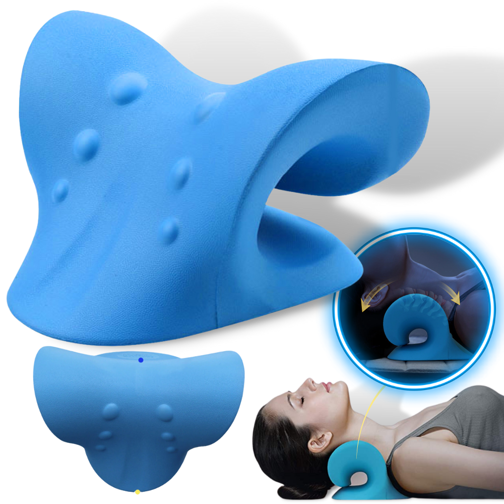 Nackkudde med sträckning - Axel- och nackkudde för avslappning - Nack och axel massage - Ozerty